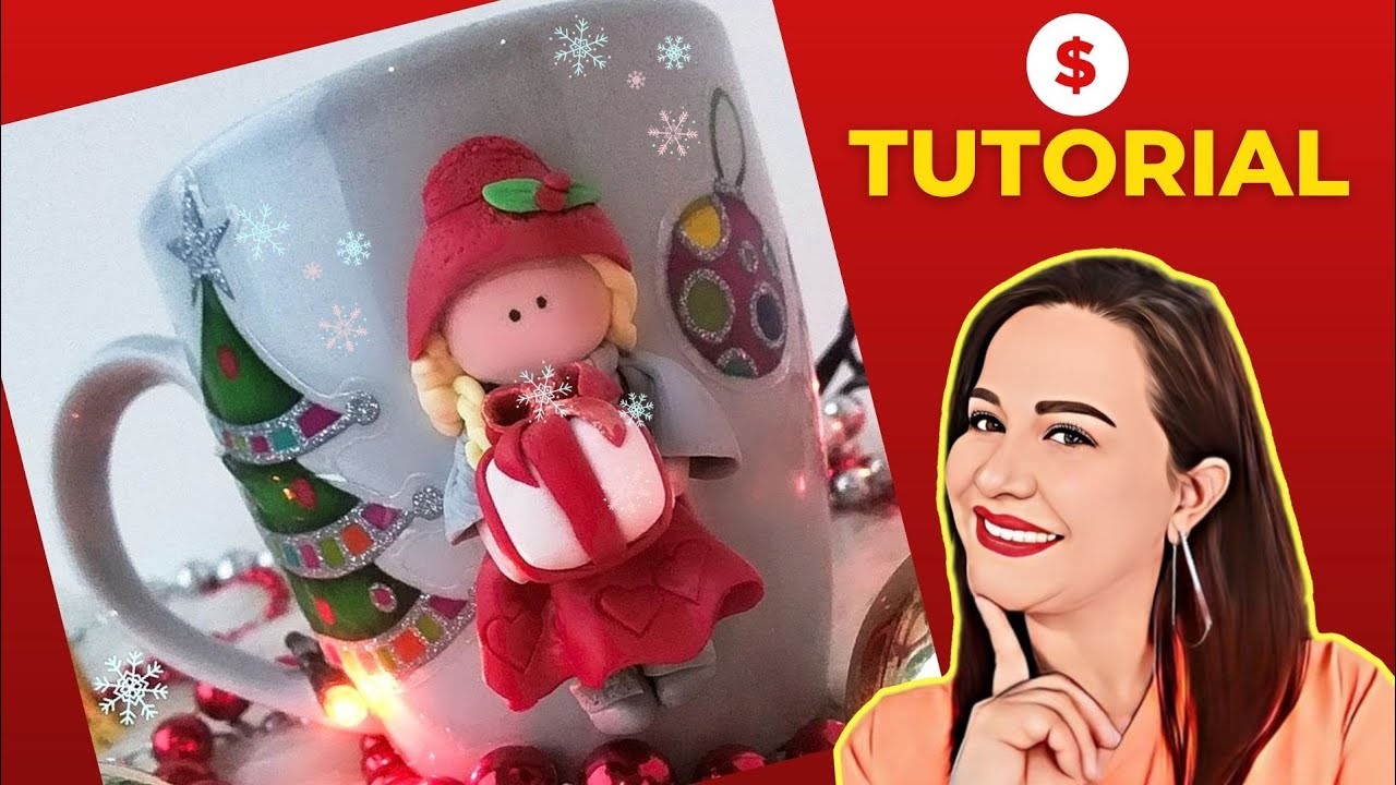 EMPRENDE Y DECORA en esta Navidad ???? decorar vasos y tazas con porcelana fría ⛄