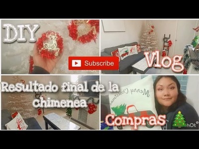 ????️ #Vlog + DIY Decoración Navideña. Ya mejore la Chimenea. Fundas navideñas para la sala ????