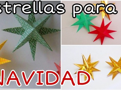 Estrella de papel☆ para navidad????|estrellas para tu pino|estrellas 3D origami #navidad