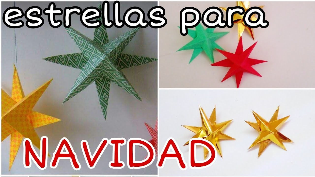 Estrella de papel☆ para navidad????|estrellas para tu pino|estrellas 3D origami #navidad