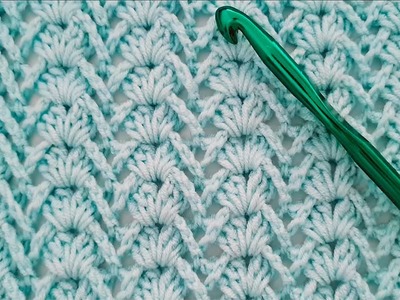 TEJI Fácil a crochet punto en relieve para mantas, chalecos gorros, bufandas cardigan, patrón gratis