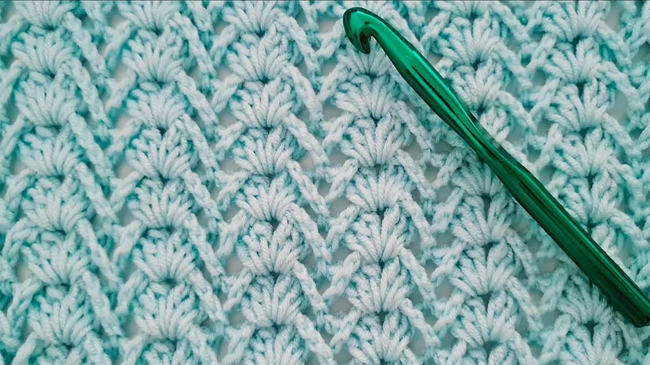 TEJI Fácil a crochet punto en relieve para mantas, chalecos gorros, bufandas cardigan, patrón gratis