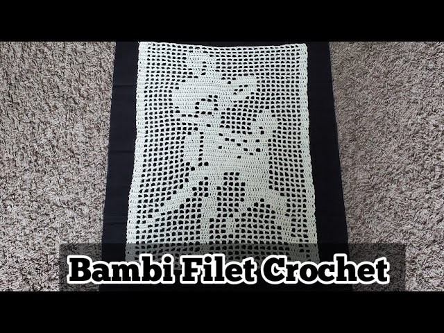 Bambi en filet crochet Paso a paso para principiantes - centro de mesa en Filet Crochet. Parte 1.4.