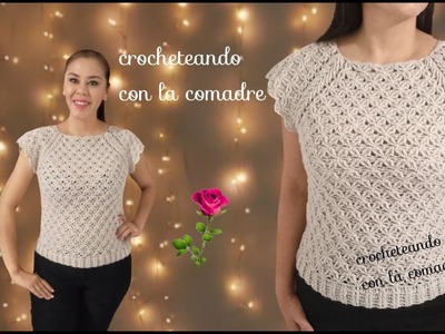 ⭐⭐⭐COMO TEJER SUETER O BLUSA A CROCHET PUNTO ESTRELLAS EN RELIVE