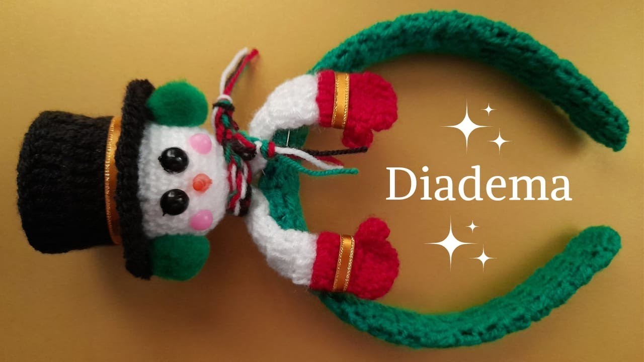 Diadema Navideña ☃️???? en CROCHET ???? W.Subtitle in English ????????