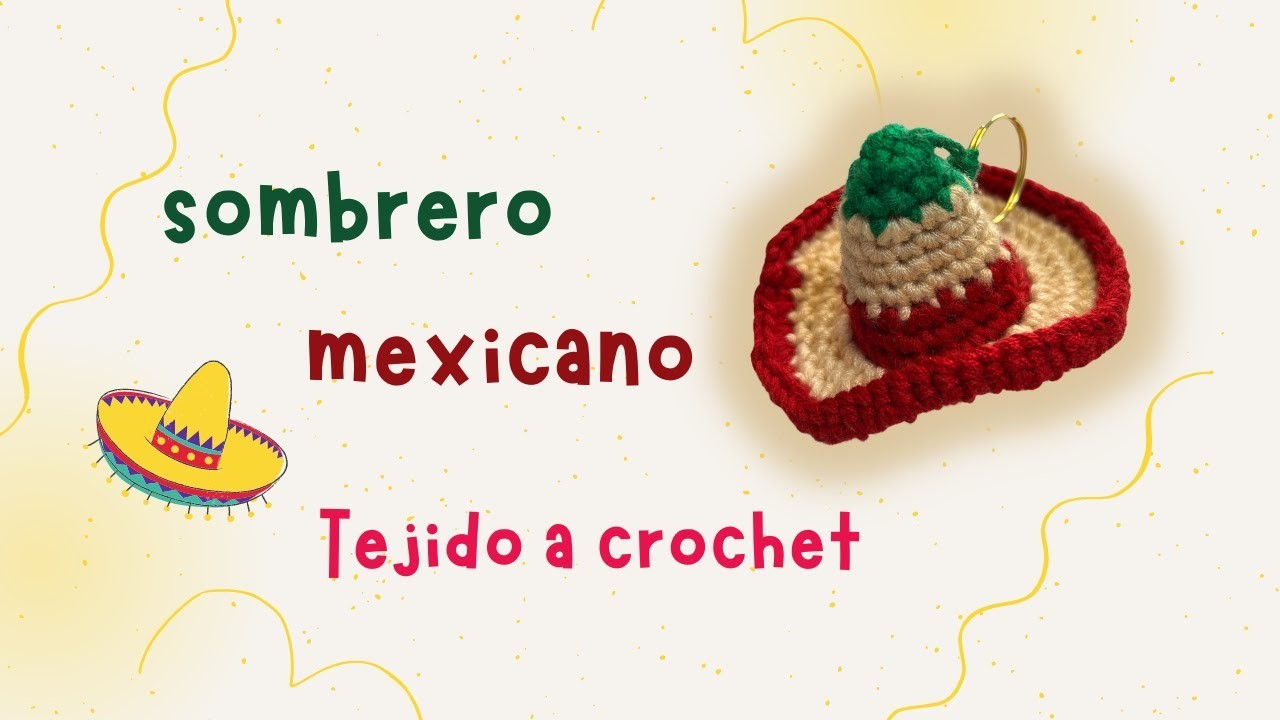 Como tejer un sombrero mexicano a crochet - ganchillo - Amigurumi