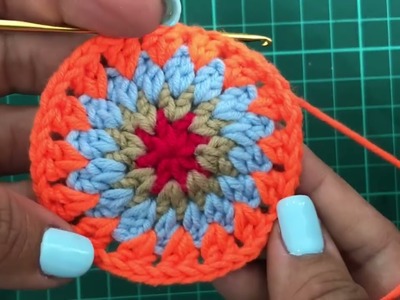 Granny square crochet. ganchillo para zurdos