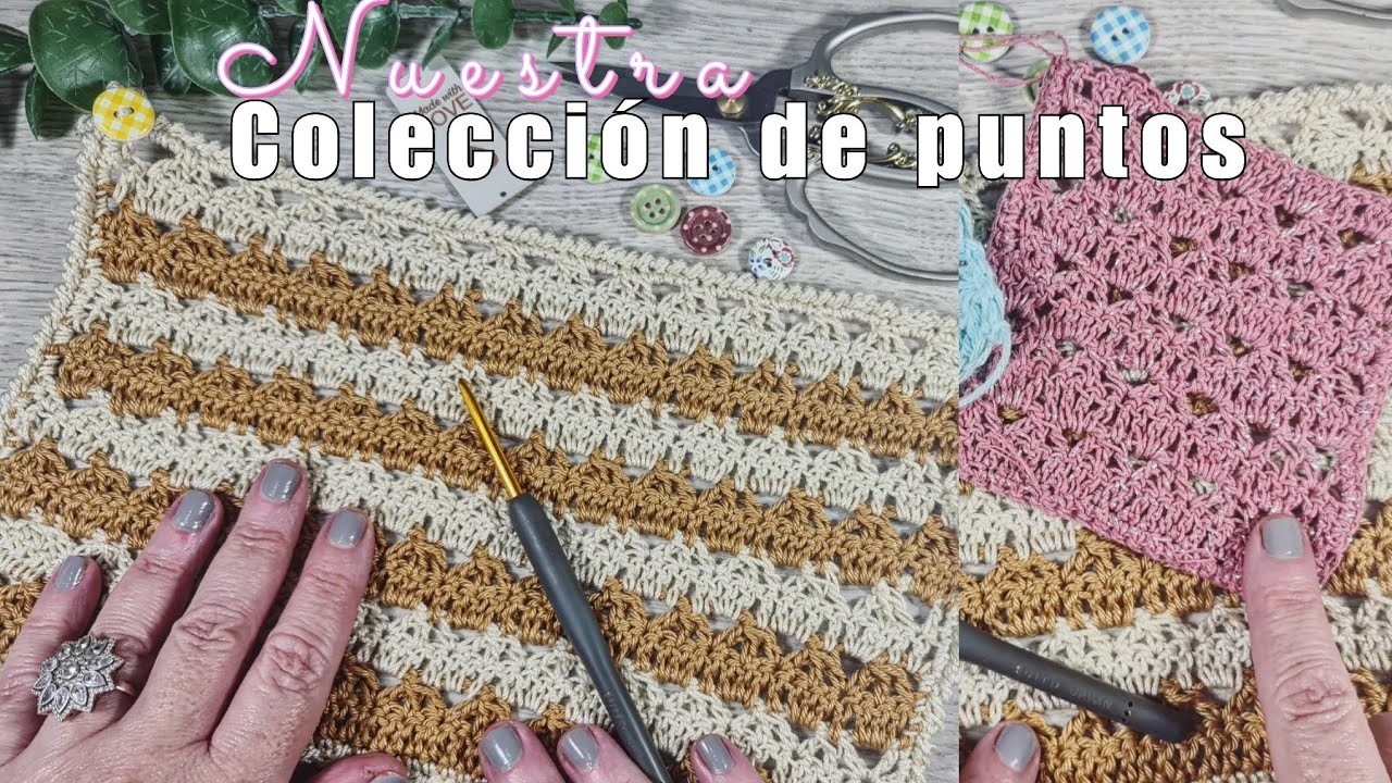 Punto fantasía a #crochet Nuestra colección de puntos   Colecciona conmigo!✍️Número 1????Punto CupCake