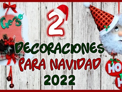 2 DECORACIONES PARA NAVIDAD 2022 - manualidades navideñas con reciclaje - Christmas crafts 2022