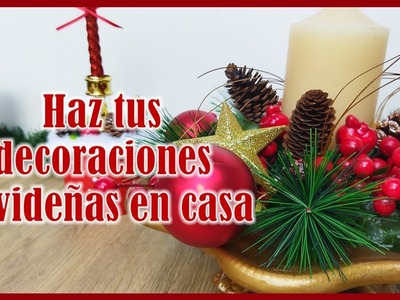 5 DECORACIONES NAVIDEÑAS PARA HACER EN CASA. Centros de mesa para navidad. Christmas crafts 2022