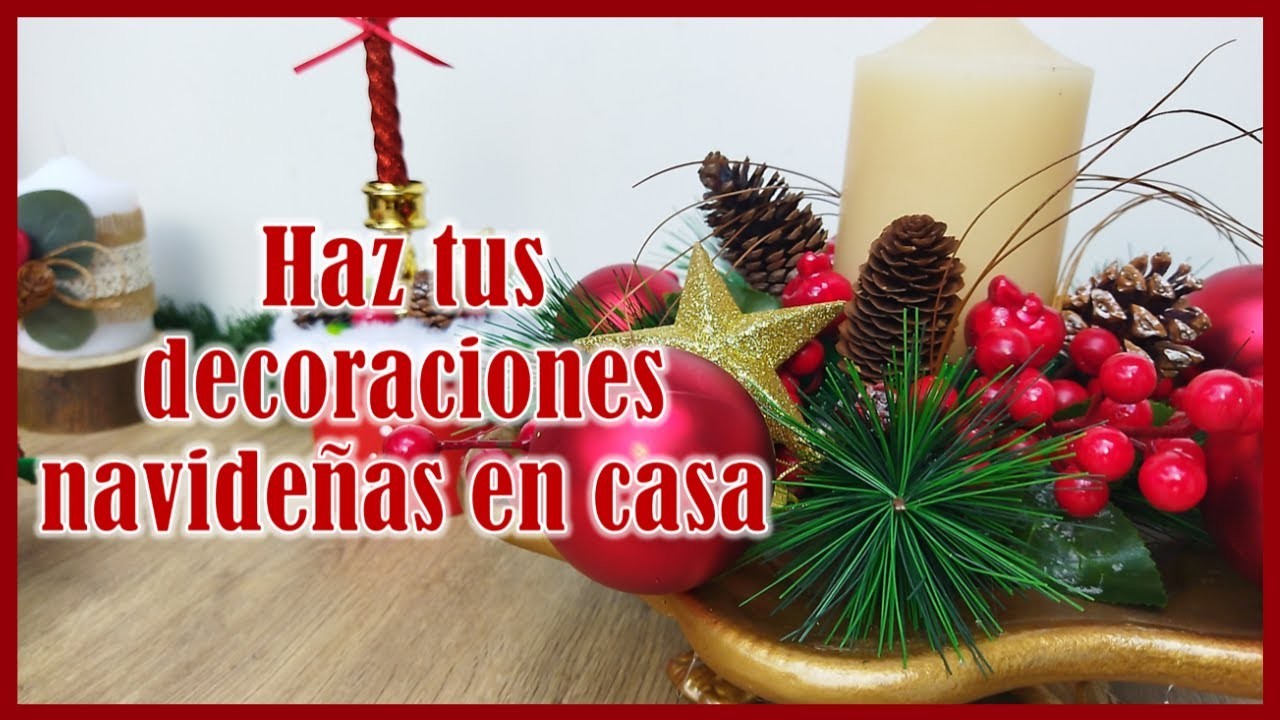 5 DECORACIONES NAVIDEÑAS PARA HACER EN CASA. Centros de mesa para navidad. Christmas crafts 2022