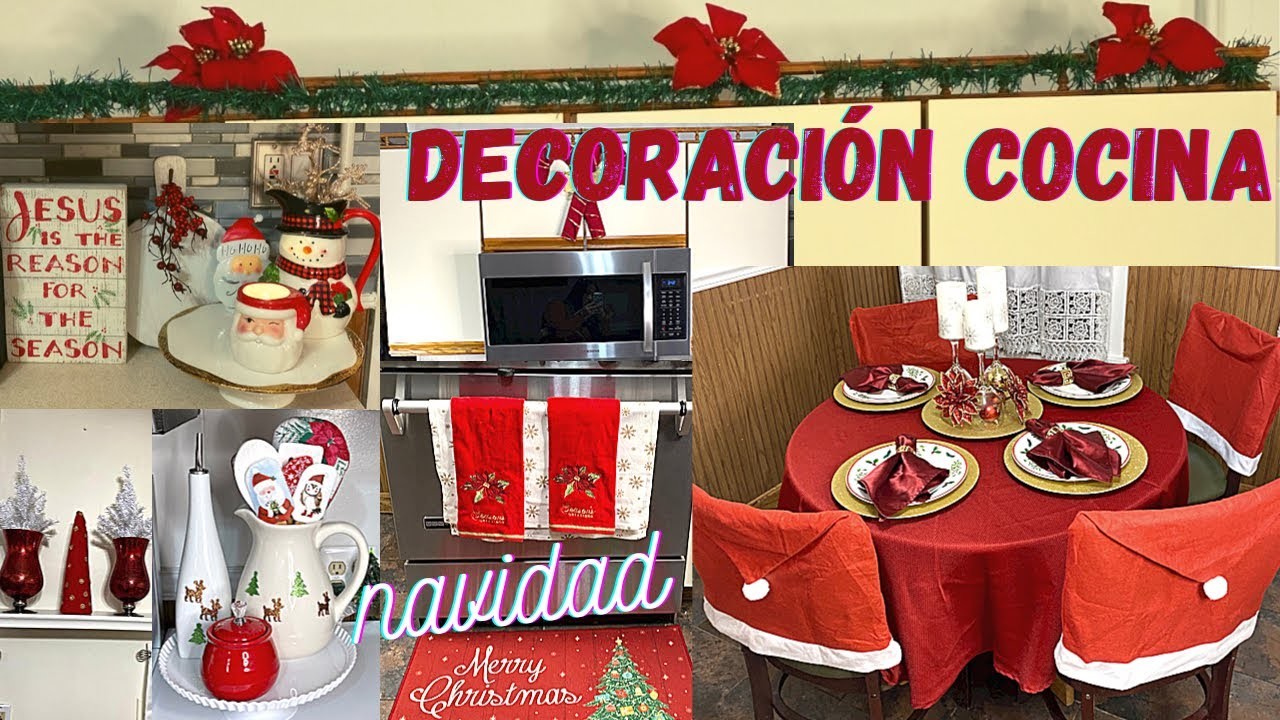 ????????‍????COMO DECORAR LA COCINA| Decoración navideña 4 manualidades navideñas para la cocina.