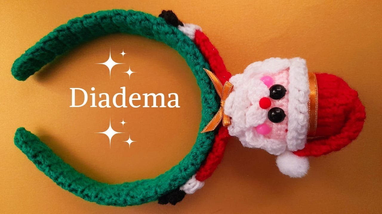 Diadema Navideña ????❤️ en CROCHET ???? W.Subtitle in English ????????