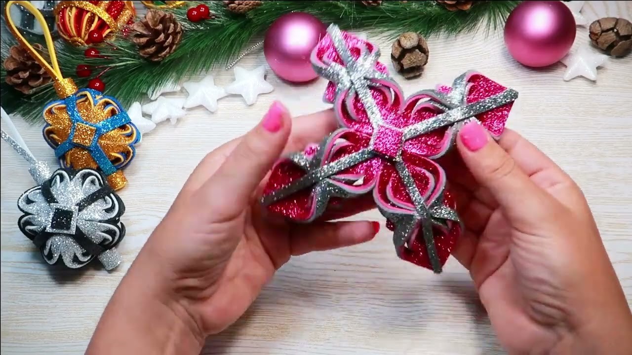 Diy ideas de adornos de Navidad de foami o goma eva muy fáciles, adornos navideños, Diy manualidades