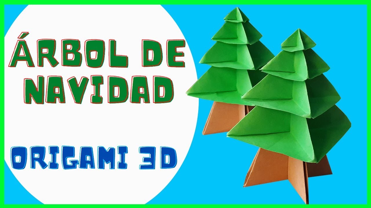 ⩥ ARBOL DE NAVIDAD DE PAPEL 3D ???? | Tutorial de Origami ????‍????