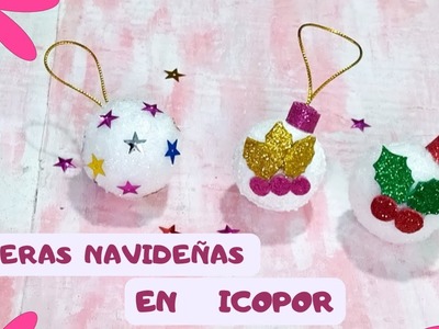 Cómo hacer esferas Navideñas, fácil y económico | Decoración navideña | DIY | Ideas para NAVIDAD