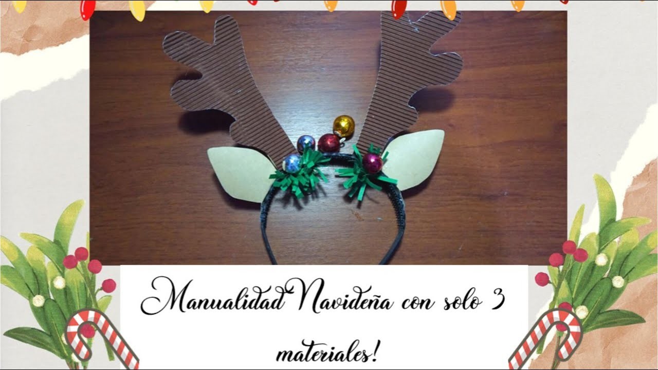 ????DIADEMA DE RENO. VINCHA DE RENO     MANUALIDAD NAVIDEÑA PARA NIÑOS FÁCIL ????????????