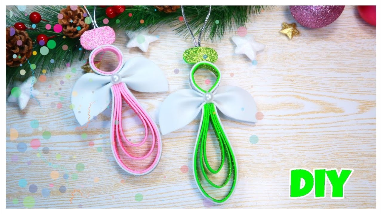 Diy ideas de adornos de Navidad de foami o goma eva muy fáciles, adornos navideños, Diy manualidades