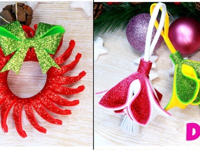 Diy ideas de adornos de Navidad de foami o goma eva muy fáciles, adornos navideños, Diy manualidades