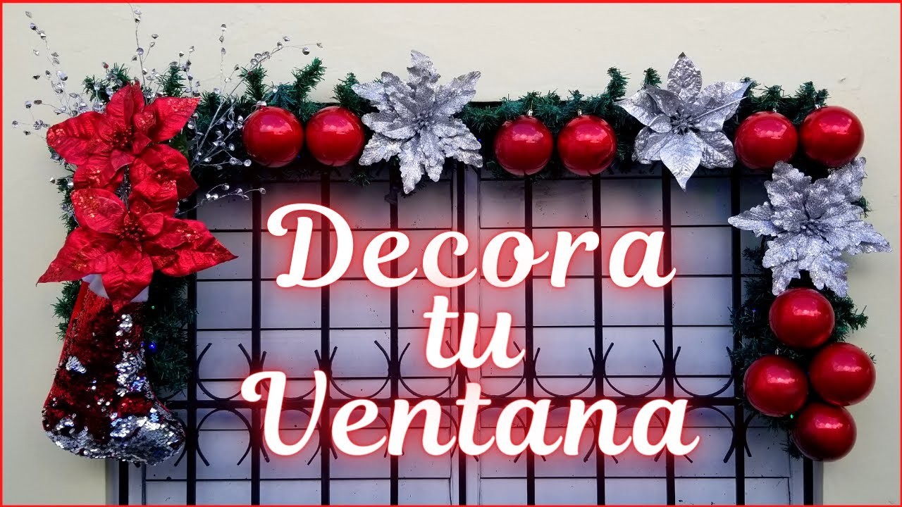 DECORA TU VENTANA PARA NAVIDAD. COMO DECORAR VENTANAS PARA NAVIDAD 2022 MANUALIDADES NAVIDEÑAS 2022