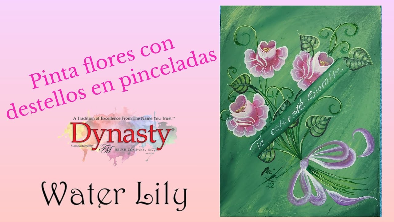 EN VIVO. Pinta racimo de flores con destellos en pinceladas. Paint cluster of flowers with sparkles