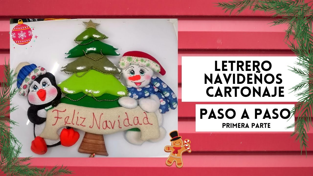 Letrero navideño pino. Primera parte.Ana Li Baez