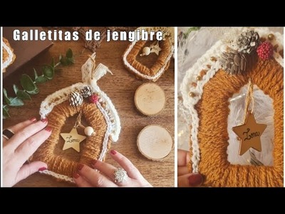 Cómo hacer galletas de jengibre a crochet, muy fácil, para etiquetar tus regalos, decorar el árbol ????