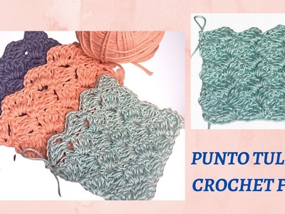 Crochet punto tulipan  # 23 | Crochet Designs | ideal para mantas