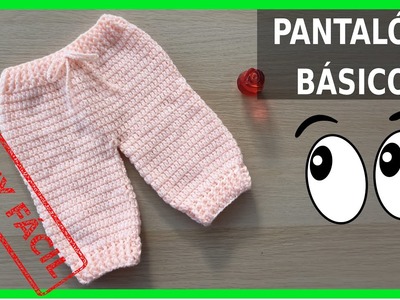 Pantalón básico en Crochet