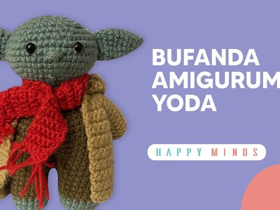 Bufanda navideña amigurumi Yoda