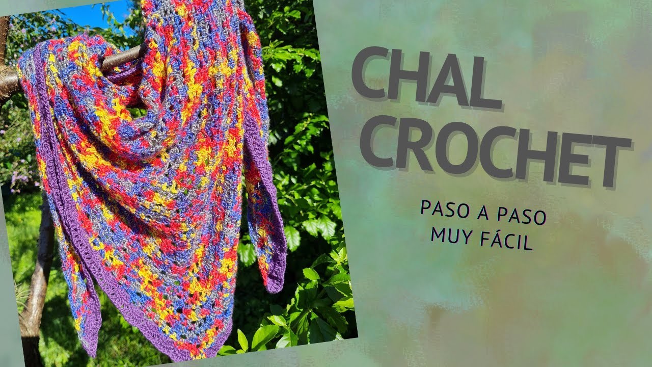 Chal crochet colorines. Muy fácil y rápido. Ideal para principiantes
