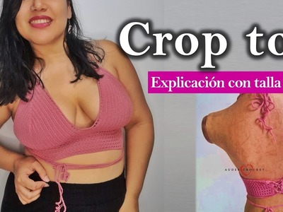 COMO TEJER CROP TOP BASICO TODAS LAS TALLAS | PASO A PASO FACIL Y RAPIDO (Auder Crochet)