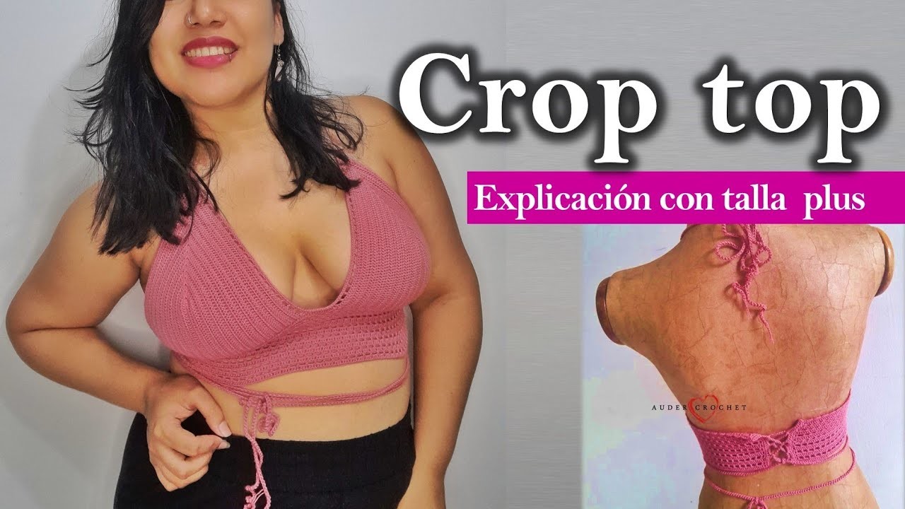 COMO TEJER CROP TOP BASICO TODAS LAS TALLAS | PASO A PASO FACIL Y RAPIDO (Auder Crochet)