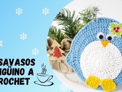 ????????Tejer Posavasos a Crochet.Crochet Pingüino Posavasos Tutorial.Crochet Posavasos de Navidad UPDATE