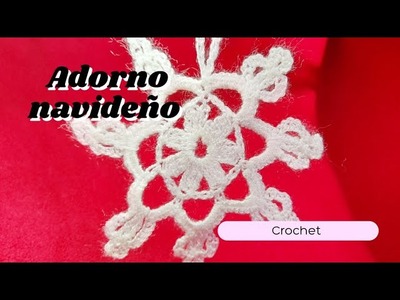 Copo de nieve tejido a crochet  *ganchillo paso a paso *labores de decoración para el hogar .