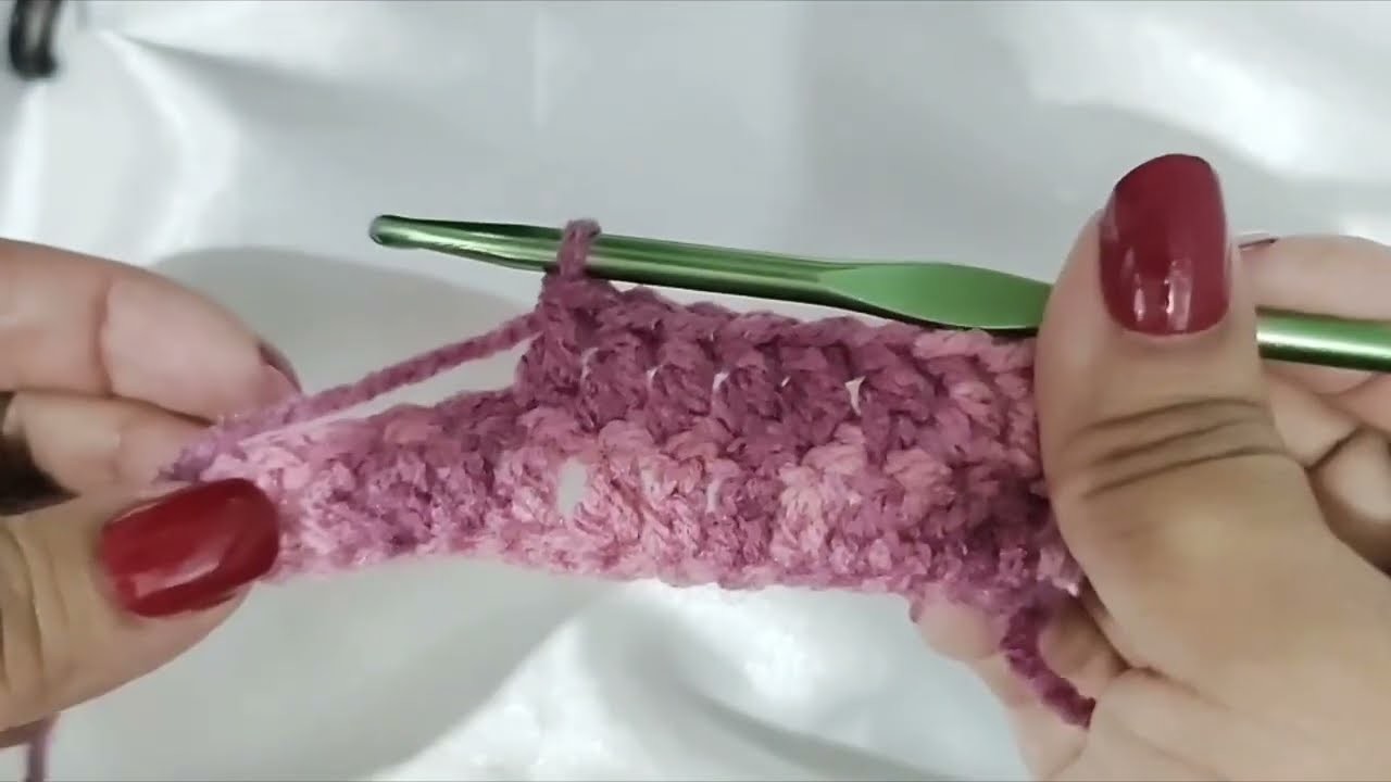 DIY???? Crochet-Ganchillo para principiantes Palos altos#comotejer  Punto alto vareta #crochettutorial