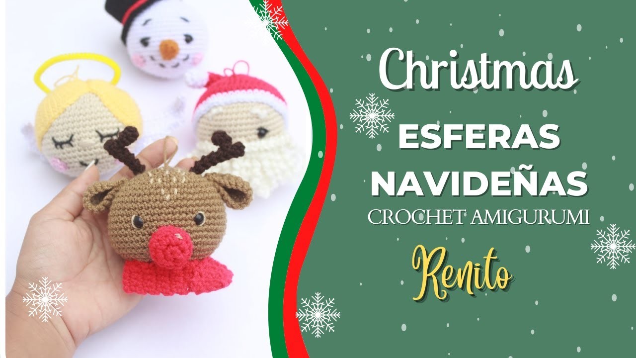 ESFERAS NAVIDEÑAS AMIGURUMI | Reno ???????? Tutorial tejido a crochet