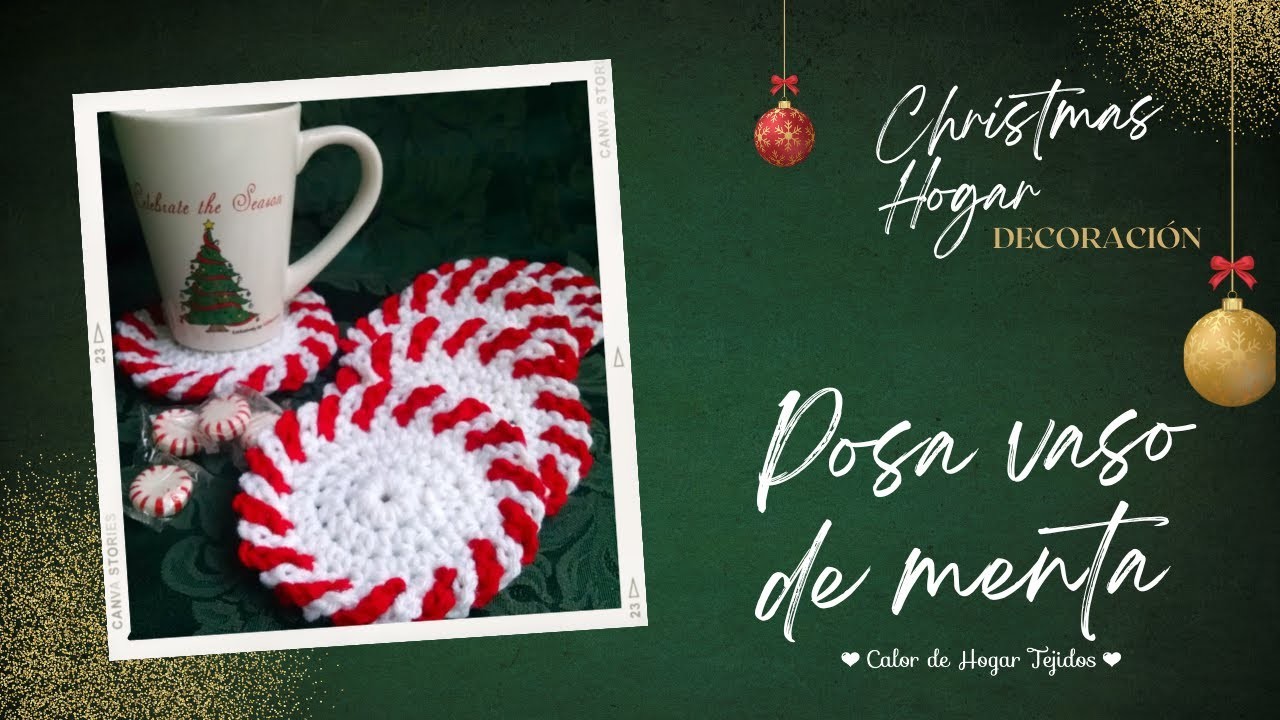 Apoya vaso de Menta - Zoom Navideño