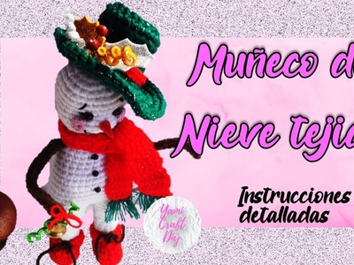 Cómo tejer AMIGURUMI a crochet de muñequito de nieve . Tejiendo a ganchillo y crochet. 3 de 5.