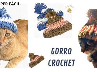 Crochet gorro mascotas - paso a paso. para principiantes #comotejer #ganchillo #easycrochet
