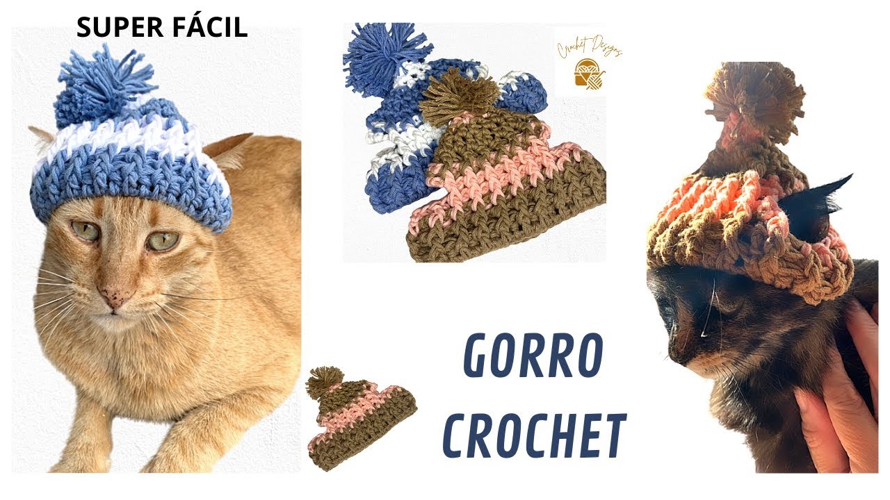 Crochet gorro mascotas - paso a paso. para principiantes #comotejer #ganchillo #easycrochet