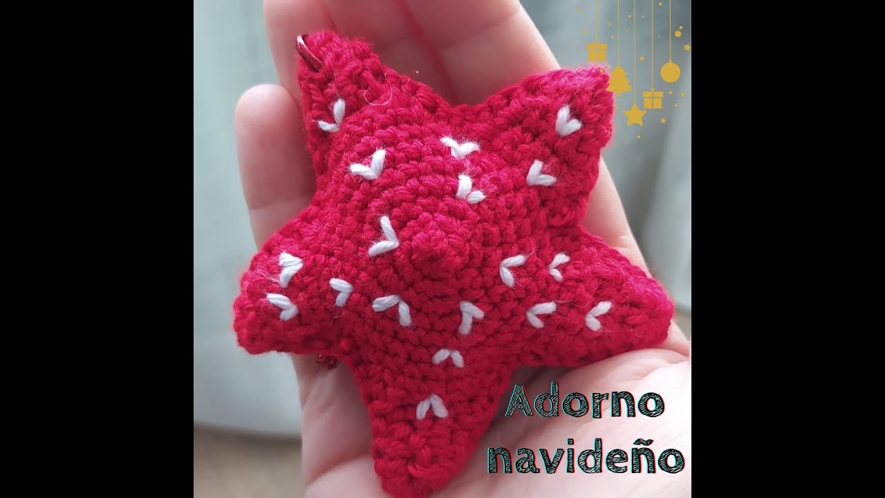 Estrella navidad a crochet.