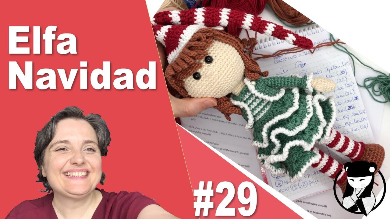 Muñeca de navidad amigurumi 29