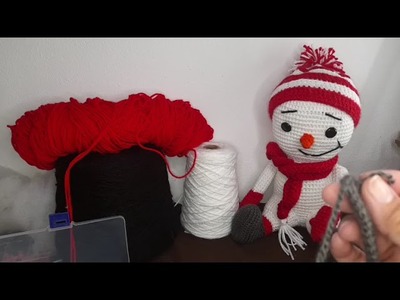 Muñeco de nieve amigurumi 1era parte