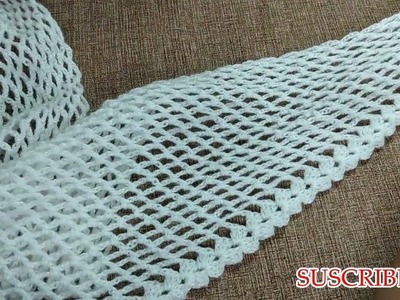 Practico y fácil de tejer en crochet lindo Chal o Cuello PUNTO RED