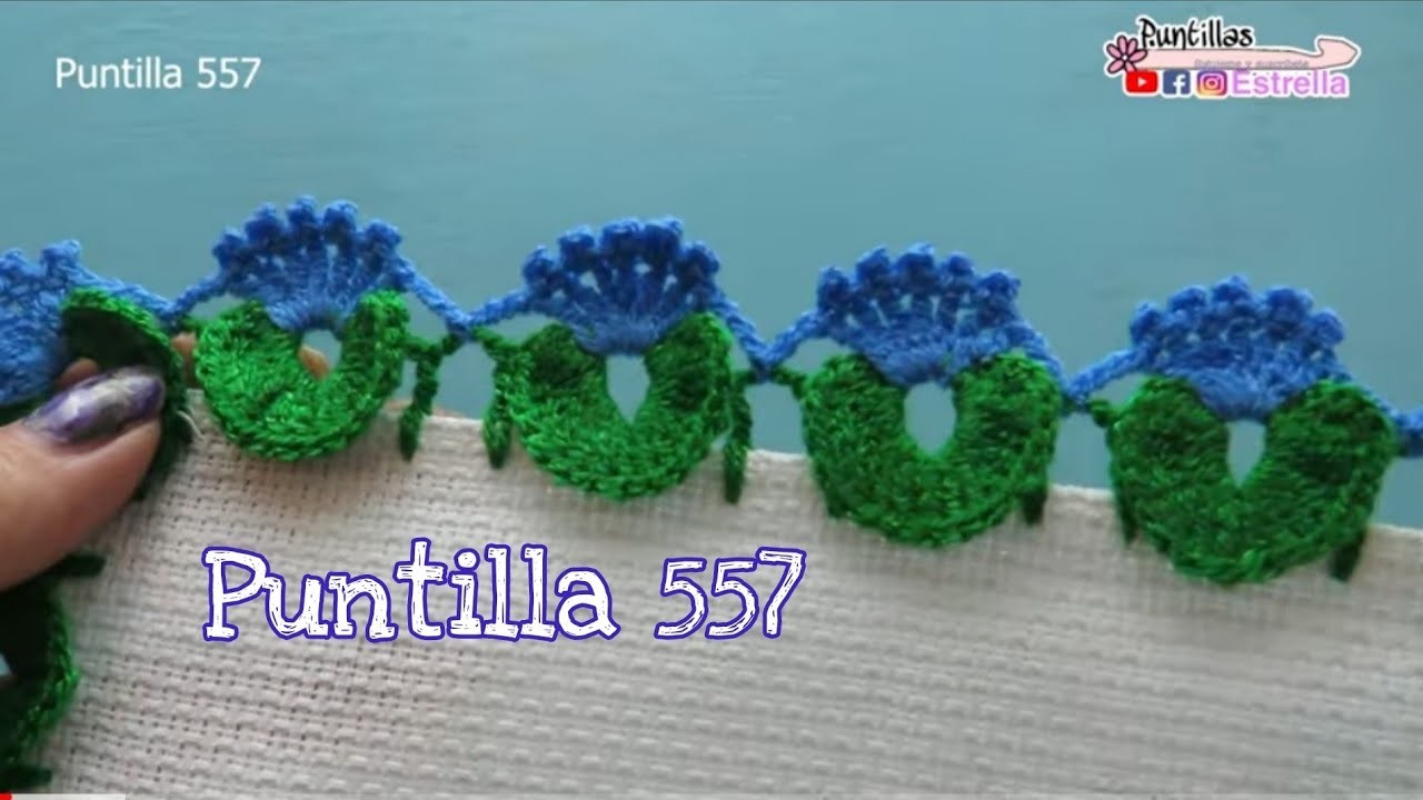 Puntilla de dos vueltas, no. 557, Puntillas Estrella ???? ✨️ ????