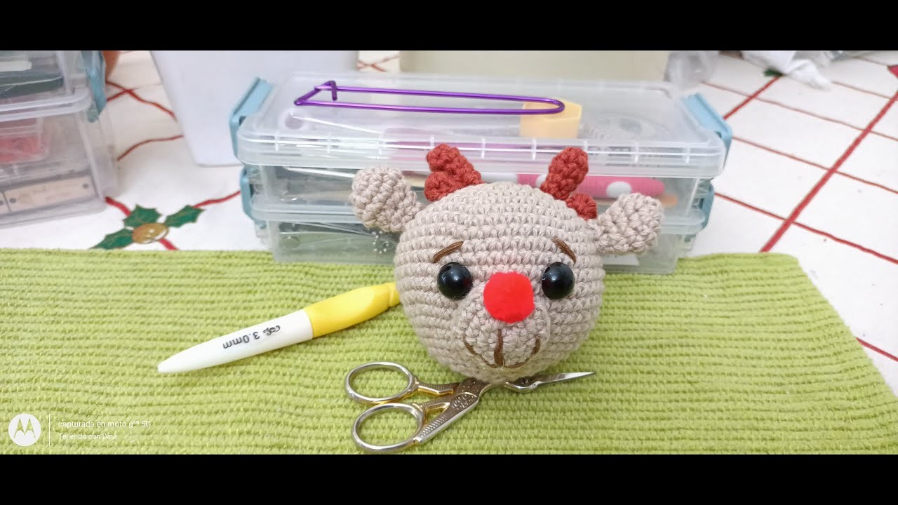 RENO. ESFERA AMIGURUMI.VERSIÓN (DIESTRO)