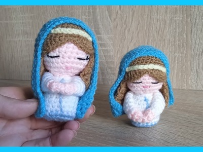 Virgen María Amigurumi de Navidad en crochet - Tutorial paso a paso en ganchillo [Portal de Belén]