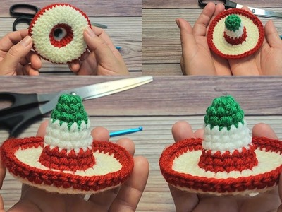 COMO SE TEJE UN SOMBRERO A CROCHET(miniatura) #crochet #knitting #yarn #tejido #manualidades