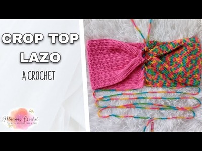 CROP TOP CROCHET con ARGOLLA, ARO,ideal para traje de baño
